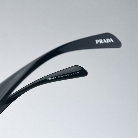 Prada PRA25S 1AB5S0 BRAND NEW Sunglasses Black Dark Grey Cat Eye Unisex - Picture 10 of 13